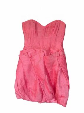 bebe Coral Strapless Party Dress